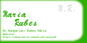 maria rubes business card